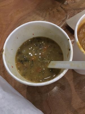 Curried lentil soup at Clover Food Lab - Central in Cambridge