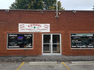 Front at Cedar Mediterranean Restaurant in Rochester