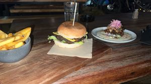 Vegan burger  at Atlas Beer Cafe in Queenstown