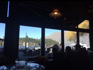 View from inside  at Atlas Beer Cafe in Queenstown