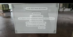 Written in front of the door at Tu An in Hanoi