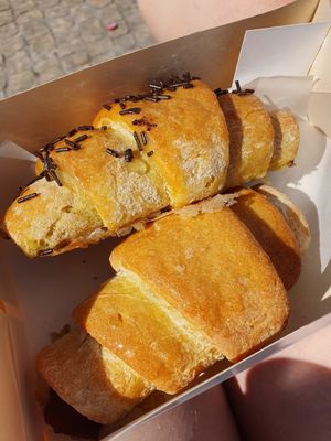 Croissants (chocolate and jam) at Zarzuela in Lisbon