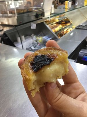 Soy-based vegan pasteis de nata  at Zarzuela in Lisbon