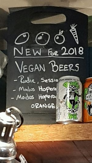 Vegan beers at The Jolly Gardeners  in South West London
