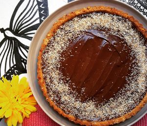 Chocolate Tarte  at Dona Flor Cafe in Lisbon
