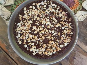 Chocolate tarte   at Dona Flor Cafe in Lisbon