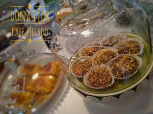 Oats and almonds brigadeiro at Dona Flor Cafe in Lisbon