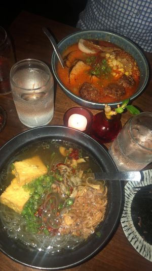 Spicy Miso with pork belly & the Yasai  at Goro Ramen in Oklahoma City