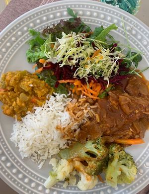 Big plate from the buffet  at Kansha in Fatima