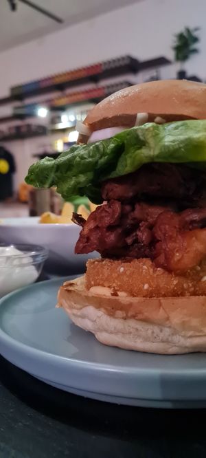 Very oily burger 🍔 at Crazy Bastard in Berlin