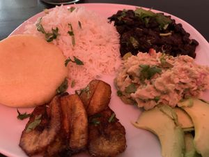 Venezuelan mixed dish at Crazy Bastard in Berlin