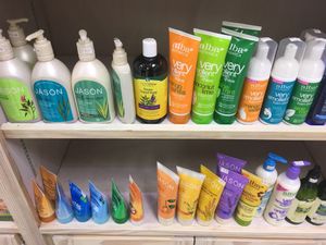 Vegan cosmetics at Nature's Discount in Oranjestad