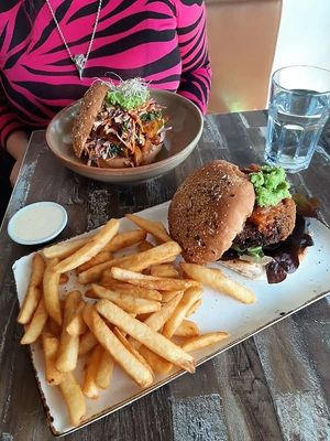 I love burgers at Cafe Nowa in Petersham