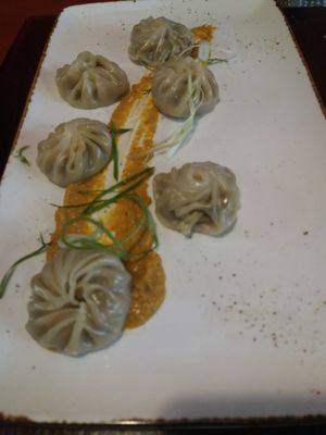 Momo with mushroom and tofu at Cafe Nowa in Petersham