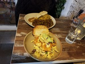 Burger and curry at Cafe Nowa in Petersham