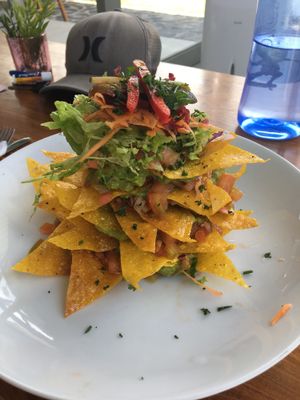Vegan nachos at Crate Cafe in Canggu