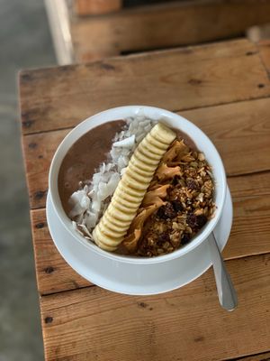 "why so cereal" smoothie bowl
v, gf at Crate Cafe in Canggu