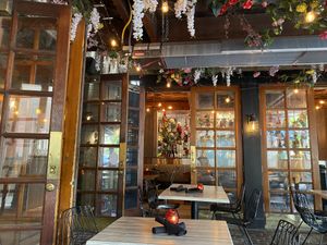 View from the outdoor seating area  at Mi Chola in Aspen