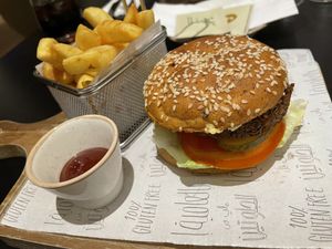 Falafel burger   at Tawa Bakery in Abu Dhabi