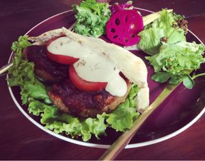 Pita bread burger   at 108 Eatery in Ho Chi Minh City