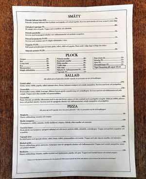New menu  at Martens hus in Nykoping