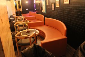 interior at The Black Cafe in Ahmedabad