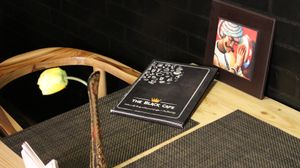 interior at The Black Cafe in Ahmedabad