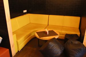 interior at The Black Cafe in Ahmedabad