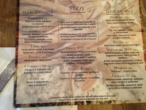 The menu part 2 at Rafael's in Kolding