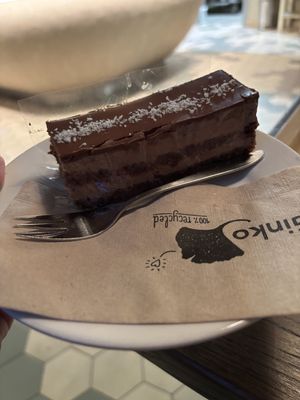 Chocolate-coconut cake (charity cake) #Veganuary at Ginko in Graz