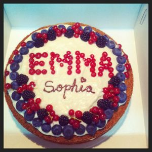 vegan birthday cake at Ginko in Graz