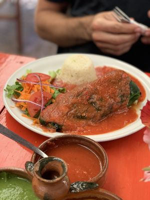 Chile rellenó  at Jardin La Reserva Restaurante in San Cristobal De Las Casas