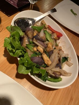 Eggplant tofu at Sweet Basil Thai Cuisine in Foster City