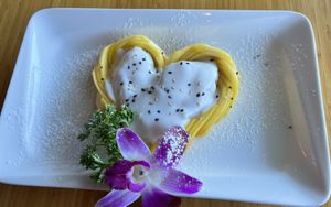 Mango sticky rice #Veganuary at Sweet Basil Thai Cuisine in Foster City