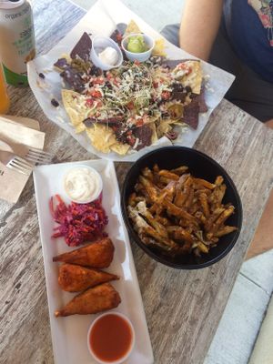Nachos, Poutine, and Buffalo wings at Copper Branch in Waterloo