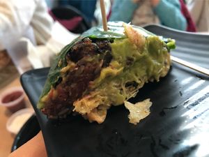 Copper Burger in Collard wrap at Copper Branch in Waterloo