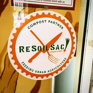 Partnered with ReSoil Sacramento to compost all food scraps, helping them to avoid their fate in a landfill. at Backbone Cafe in Sacramento