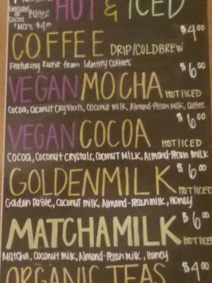 New vegan drink options at Backbone Cafe in Sacramento