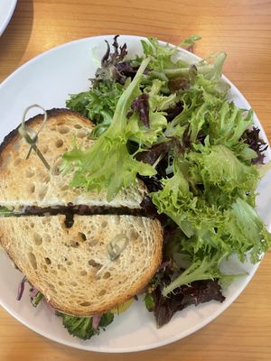 Vegan pastrami   at Peloton Cafe in Seattle