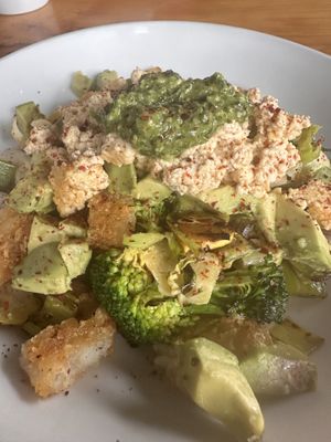 Vegan hash bowl  at Peloton Cafe in Seattle
