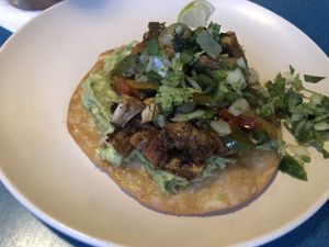 Mushroom Jackfruit Taco (vegan as-is) at Bull Street Taco in Savannah