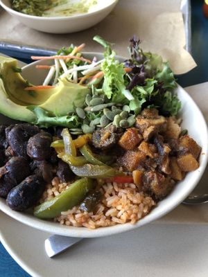 Vegan Rice Bowl at Bull Street Taco in Savannah