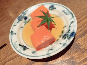 Tomato tofu at Sorano in Tokyo