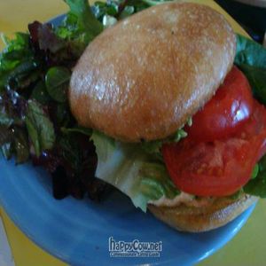 BLT with maple coconut bacon ('I am Extraordinary') at Cafe Gratitude in San Rafael