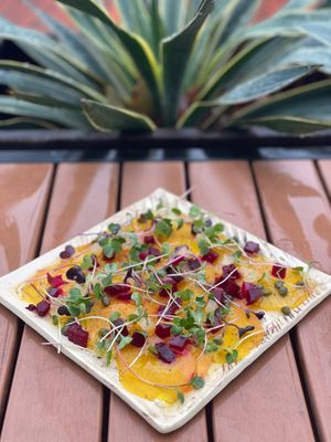 Beet carpaccio  at Dovetail Joint in Richland