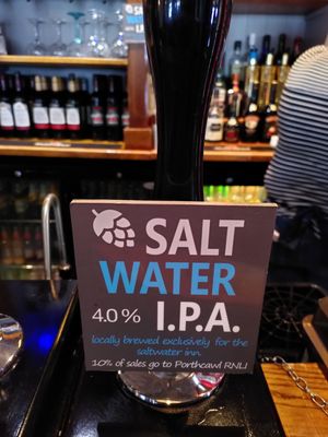 Delicious draft IPA at The Saltwater Inn in Porthcawl