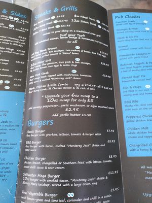 Menu 3 (spring 2021) at The Saltwater Inn in Porthcawl