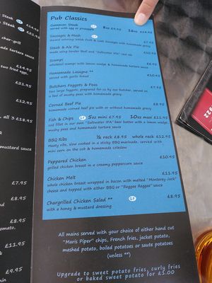 Menu 2 (spring 2021) at The Saltwater Inn in Porthcawl