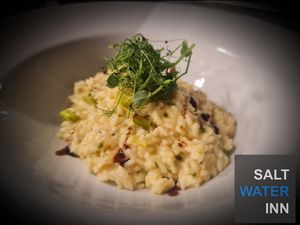 Asparagus and Chive Risotto at The Saltwater Inn in Porthcawl