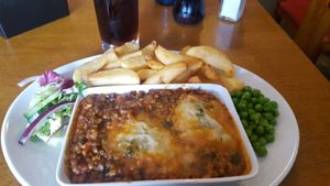 Vegan Lentil Shepherds Pie at The Saltwater Inn in Porthcawl